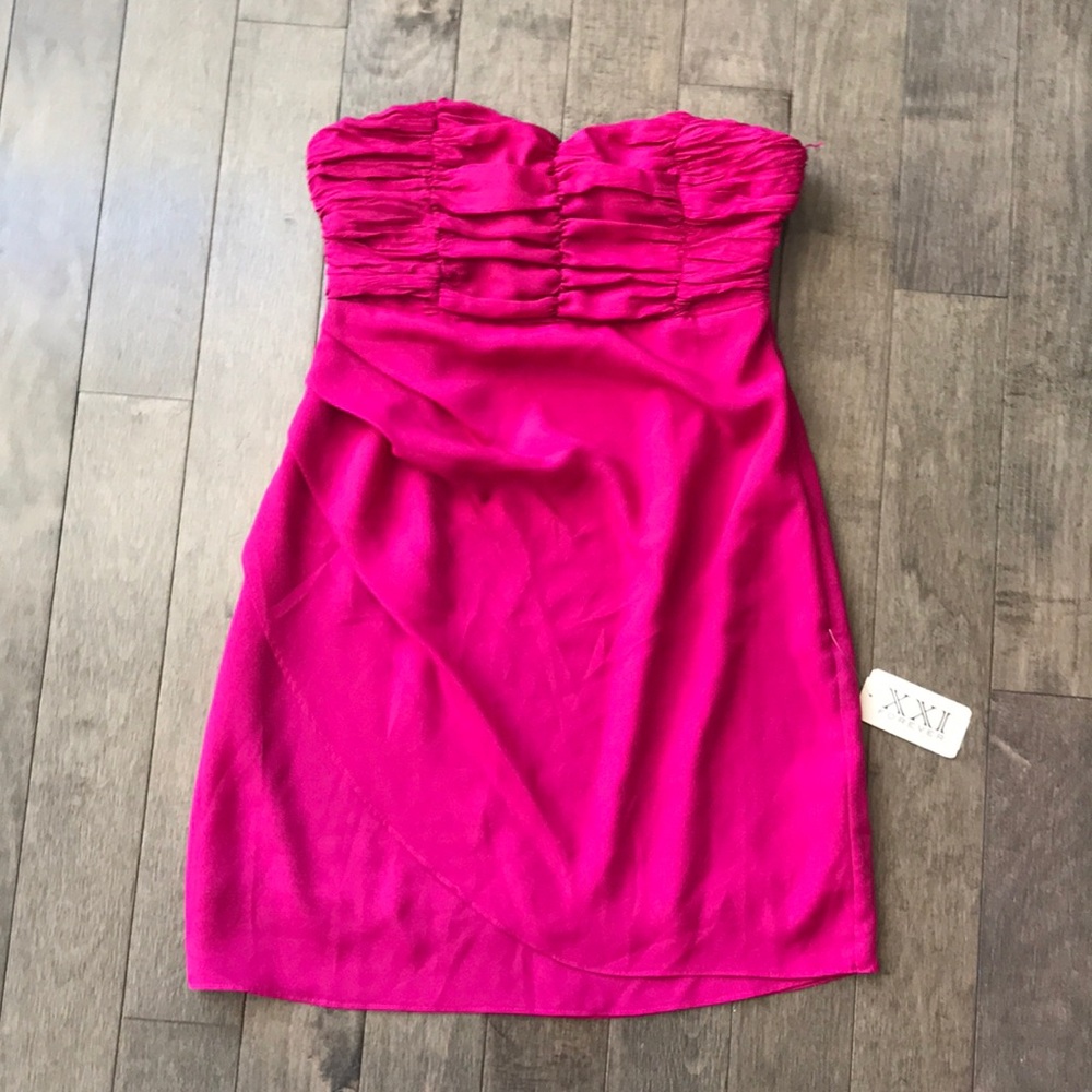 NWT hot pink special occasion mini dress